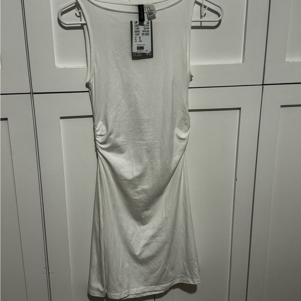H&M white mini dress